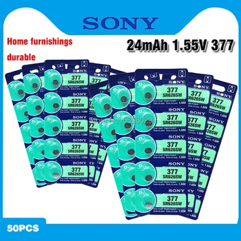 50STK SONY Se Coin Batteri 1.55 V AG4 377A 377 LR626 SR626SW SR66 Knap Celle Batterier Legetøj Remote Camera LAVET I JAPAN