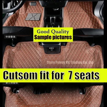 FUWAYDA bil gulvmåtter Custom fit for vw sharan 2009 2010 2011 2012 2013 2016 7 sæder bil styling læder tæppe liners