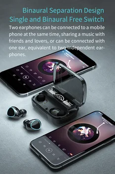 TWS Bluetooth-Hovedtelefoner Trådløse Hovedtelefon Med Mikrofon Sport Headset Øretelefoner Til IOS Android-Telefon Fone De Ouvido Auriculares