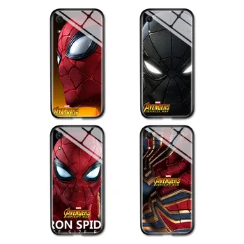 For Huawei Honor 9 lite 9X Pro 9i Tilfælde Marvel Avenger Superhelten Spiderman Blød Kant Sag Blank Hærdet Glas Tilbage Dække Beklædning