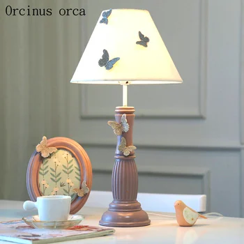 Tegnefilm oprettelse butterfly flower bordlampe Pige Soveværelse børneværelse Prinsesse værelse lys dejlig justerbar lys bordlampe