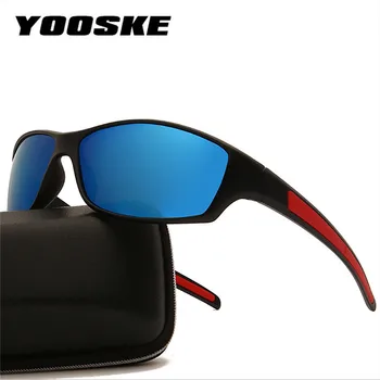 YOOSKE Klassiske Retro Herre Polariserede Solbriller Mænd, Rektangel Vintage solbriller Ramme UV400-Brillerne