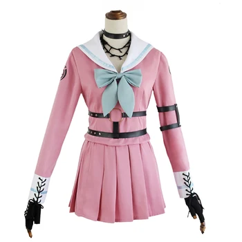 Danganronpa V3 Drab Harmoni Iruma Miu Kanin Halloween Kvinder Cosplay Kostume JK Skole Uniform matroskrave
