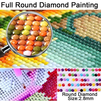 DIY-5D Diamant Maleri Gris Fuld Runde Bor Diamant Broderet Korssting Kits Dyr Mosaik Mønstre Rhinestone Home Decor