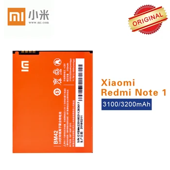 Originale Batteri BM42 for Xiaomi Redmi Bemærk Hongmi Redrice Note 1 3100/3200mAh Høj Kvalitet akku