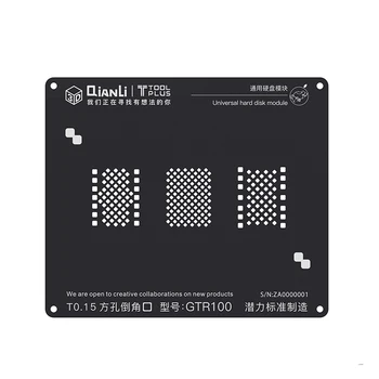 3D-Sort Rustfrit Stål BGA Stencil Lodde Skabelon til iPhone 6 7 8 HDD NAND Universal Harddisk Lodning Net