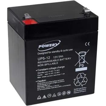 Powery GEL batteri til APC Back-UPS BF500-GR 5Ah 12V