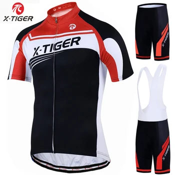 X-Tiger Pro Cycling Jersey Sat Polyester MTB Cykel Tøj Kit Racing Cykel Tøj, Uniformer Maillot Ropa Ciclismo
