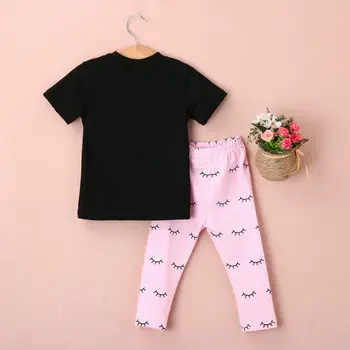 2stk Nyfødte Baby Pige Tøj kortærmet T-shirt, Toppe+Søde Bukser, Leggings Sæt Tøj Kostume 2020 Ny