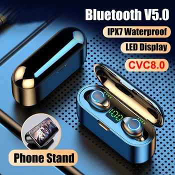 Mini TWS Bluetooth-V5.0 Hovedtelefoner, Trådløse Hovedtelefoner Hovedtelefonerne I Øret Sport Vandtæt Trådløse Headset Øretelefoner fone bluetooth