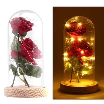 Led-Lys, Dekoration Kunstig Rose Romantisk Indretning Blomst Led String Lys Valentine ' S Day Gave Til Kæreste Elsker Fødselsdag