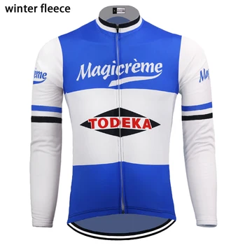 Retro Belgien team cycling Jersey med lange ærmer fleece vinter & ingen fleece klassiske go pro cycling tøj maillot ciclismo mtb