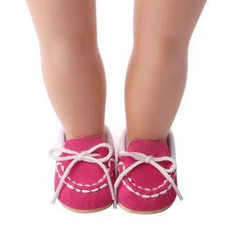 1 par Nye Varme Sko til Dukker Flade sko til 18 Tommer Vores Generation Dukke Tilbehør American Doll Pige Sko