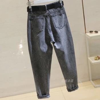 Boyfriend Jeans Kvinder, Høj Talje Løs Casual Ankel-længde Denim Bukser Nye 2020-koreansk Stil Vintage Harem Jean Bukser Kvinde P730