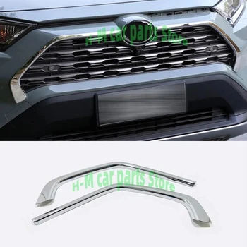For Toyota RAV4 XA50 2019 2020 Auto Styling Abs Verchroomde Auto Voor Grill Gitter Kofanger Decoratieve Dække Versieringen Strimler