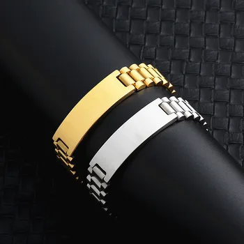Europæiske og Amerikanske dominerende mænds armbånd Laojia stål farve guld armbånd armbånd