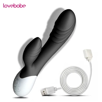Ny kanin vibrator sex legetøj for kvindens klitoris dildo/nippel/g-spot vibrator voksen legetøj hot varme massageapparat til kroppen sex