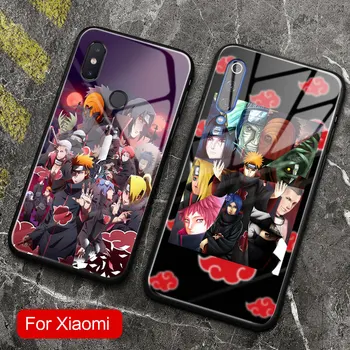 Akatsuki Naruto Anime telefon, sag hærdet glas cover blød for Xiaomi Mi 8 9 SE Mix 2 2 3 RedMi Note 5 6 7 8 Pro