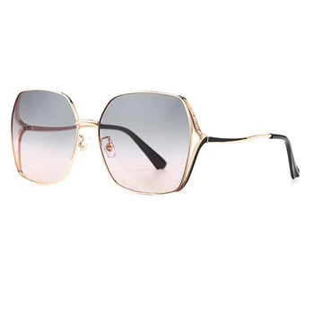 2021 Nye Kvinder Polariserede Solbriller Metal Frame 4 Farver Goggle UV400 Kørsel Briller For Woemen Med Box