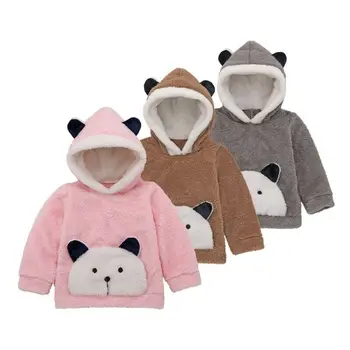OS Vinteren, Varmt Tøj Toddler Dreng Pige Tøj Faux Fur Sweatshirt Fleece Hættetrøjer Tøj 0-3T