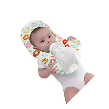 Baby Fodring Pude Pude med flaskeholder Hånd Fri Bærbare Hule Sygepleje Pude Anti-Hoved Pude