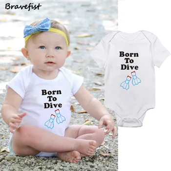 Bomuld Baby Body Spædbarn Buksedragt Samlede kortærmet Body Passer til Nyfødte Dreng, Pige Tøj Sæt Sommeren 0-24M Født til At Dykke