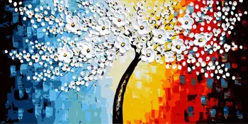 GATYZTORY 60x120cm Flower tree DIY Maleri Af Tal i Stor Størrelse Abstrakt Moderne Kunst på væggene Billede Kalligrafi Maleri Til Hjemmet