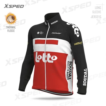 2020 Pro Team Cycling Jersey Vinter Mænd LOTTO SOUDAL Lange Ærmer Race Sweatshirt Termisk Fleece Cykel Jakke cykeltur Uniform
