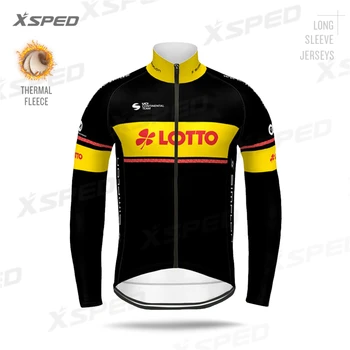 2020 Pro Team Cycling Jersey Vinter Mænd LOTTO SOUDAL Lange Ærmer Race Sweatshirt Termisk Fleece Cykel Jakke cykeltur Uniform