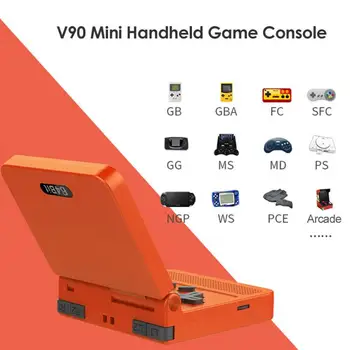 V90 3,0 tommer Video Håndholdte Spil IPS Retro-Flip Håndholdte Konsol Lomme GBA Mini Video Game Spiller