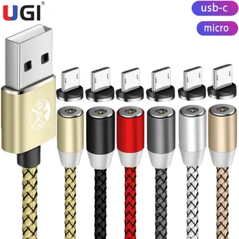 UGI 1m 2m 3 Pack Hurtigt Magnetisk Oplader Adapter Micro USB Opladning Kabel Til Telefonen Hurtigt Magnetisk Oplader