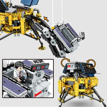 Teknik Skaber Rumfart Lunar Lander detektor byggesten Kit Mursten Klassiske Model Kosmonaut børn, Legetøj til Børn, gaver