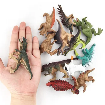 12pcs/masse Mini-Dinosaur Tal Model Børns Uddannelsesmæssige Legetøj Søde Simulering Animalske Samling Model Legetøj