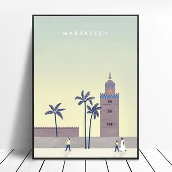 Marrakech Lærred Rejse Plakat Udskriver Hjem Væg Kunst, Udsmykning, Maleri