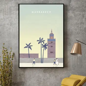 Marrakech Lærred Rejse Plakat Udskriver Hjem Væg Kunst, Udsmykning, Maleri