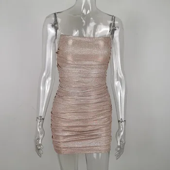 2020 Ny ankom Mode Hot salg Kvinder er Håndlavet diamant indlagt sommeren udenrigshandel glitter slank sexet kjole