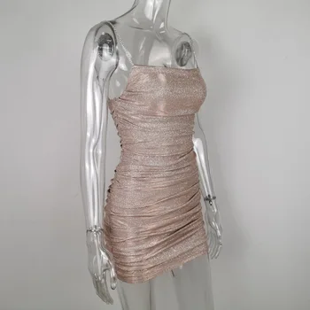 2020 Ny ankom Mode Hot salg Kvinder er Håndlavet diamant indlagt sommeren udenrigshandel glitter slank sexet kjole