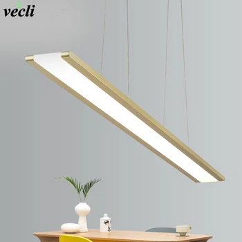 Moderne LED-Lysekrone Nordic dining room lange Pendel lamper Kontor stue hjem hængende lamper Bar inventar