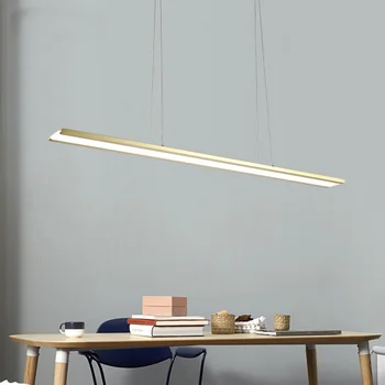 Moderne LED-Lysekrone Nordic dining room lange Pendel lamper Kontor stue hjem hængende lamper Bar inventar
