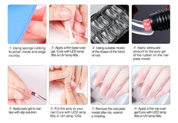 8stk/sæt Quick byg gel Negle Sæt Krystal Akryl Gel Til Søm Extention Falske Tips LED-UV Gel Negle Kunst polske Manicure Kit