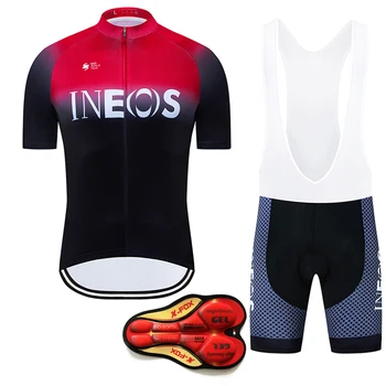 2020 INEOS Sommeren Herre kortærmet Trøje Hurtig Tør Cykler MTB Cykel Tøj Ærmer Team Pro Maillot Culotte Bære
