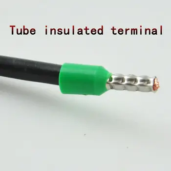 1000 STK E7508 Rør pre-isolerende terminal isoleret kabel, ledning, stik-crimp-terminal (type TG-JT) AWG #20 VE7508