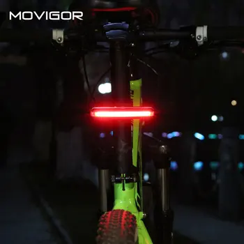 MOVIGOR USB-Genopladelige Cykel Baglygte Vandtæt MTB Mountainbike FØRT Bag Lyset Sikkerhed Advarsel baglygte Lampe Cykling