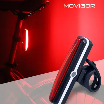 MOVIGOR USB-Genopladelige Cykel Baglygte Vandtæt MTB Mountainbike FØRT Bag Lyset Sikkerhed Advarsel baglygte Lampe Cykling