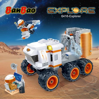 BanBao Udforske Rummet Eventyr Marse Exploration Rover Bil Udforske DIY Model Mursten Legetøj til Børn, Gaver byggesten 6416