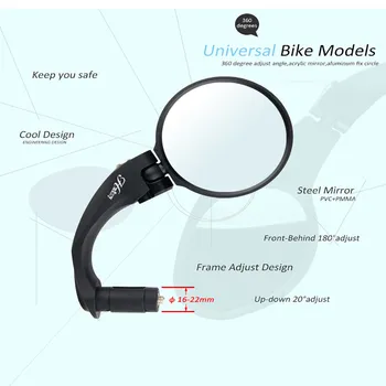 Hot salg Kvalitet Cykel Cykelstyr Fleksible Bageste Tilbage Udsigt Ede 360 graders Drej Spejl Sikkerhed Cykel tilbehør