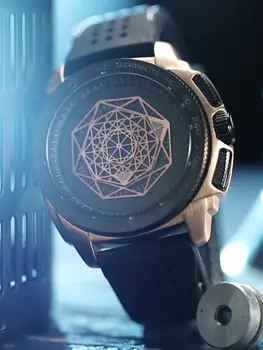 Observatoriet design lysende japan quartz movt ruimas herre ure i armbåndsure gave for mænd