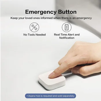 Aqara Trådløse Mini-Skifte-tasten-kontrol Knap til Smart Home Udstyr nødopkald knap Kompatibel med Apple-HomeKit