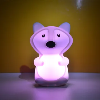 Silikone Fox Penguin Musik Lampe Trådløs Bluetooth Højttaler Afspiller 9 Farver LED Nat Lys USB-Genopladelige Soveværelse sengelampe