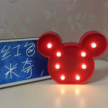 Ins Europa og Usa Sydkorea vinden FØRTE modeling lampe Mickey multi - farve led nat lys, julelys